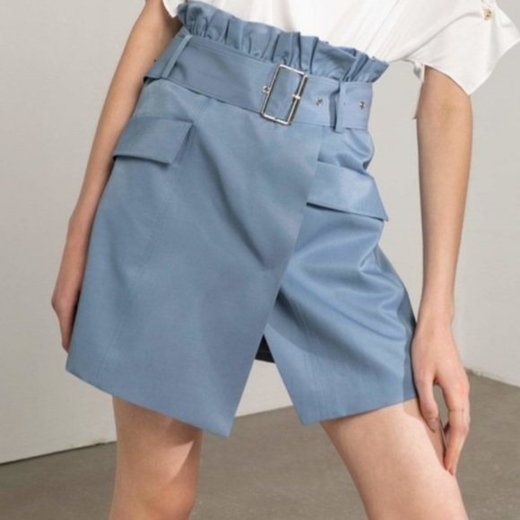 J. Ing Tina Blue Wrap Skirt - Picture 2 of 3